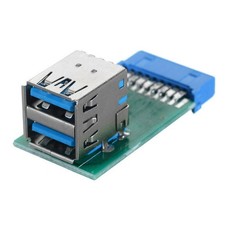 Xiwai Dual USB 3.0 A Type Female to Motherboard 20Pin Header Slot Adapte PCBA picture