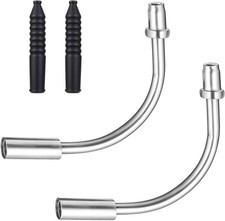 Bike V Brake Noodle Cable Guide Pipe 90° 4Pcs Set Black Rubber Boots picture