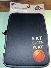 My Tagalong NEW Tablet Case 9 - 11 Inch, Eat Sleep Play Basketball, Black 2 In 1 picture