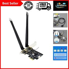 WA01 M.2 E Key to PCIe X1 WiFi Bluetooth Adapter for M.2 WiFi 4/5/6/6e/7/Cora... picture