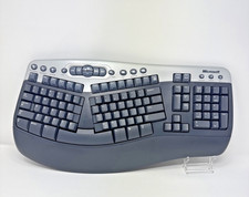 Microsoft Wireless Natural MultiMedia Keyboard 1.0A WBR0178 Ergonomic READ picture