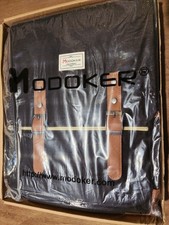 Modoker Vintage 15 inch Laptop Backpack with USB Charging - Black picture