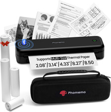 M834 Inkless Portable Thermal Printer with a Case, 8.5 X 11, Black picture