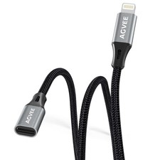 AGVEE 6.6ft Lightning Extension Cable 6.6ft, Dark Gray picture