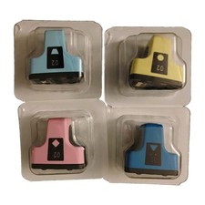 HP 02 Genuine/Original Inkjet Cartridges 4-Pack CMYL CB280W C8775W picture