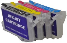 4pc Refillable Ink Cartridge for Epson Stylus Photo C88+ Printer Dye Sublimation picture