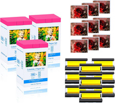 GREENCYCLE KP-108IN Color Ink Paper Set 324 Sheets 3PK for Canon CP1200 CP900 picture