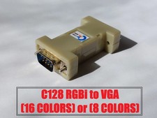Commodore 128 C128 16-Color, 80-Column RGBi 15Khz RGB VGA Adapter PERFECT IMAGE picture