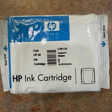 OEM HP Cartridge 82 Cyan Ink DesignJet, C4913A NEW IN FOIL WRAPPER picture