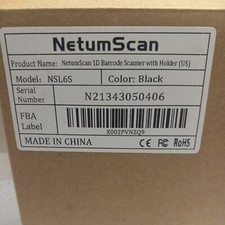 New Netum Scan 1D Barcode Scanner with Holder Model NSL6S Black picture