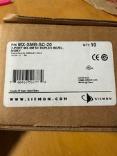 Siemon 2 Port Surface Mount Bezel, MAX, SC Duplex Black, Ivory BOX of 10 picture