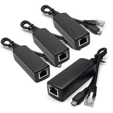 4 PCS Active 5V 2.4A PoE Splitter Adapter IEEE 802.3af Micro USB 48V To 5V picture