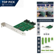 StarTech 3-Port M.2 Adapter PCIe NVMe SATA III Card 2280/2260/2242/2230 picture