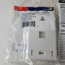 25 Leviton 42080-1WS QuickPort Wallplate with Id Window Single Gang 1-Port White picture
