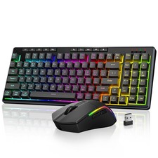 S156 Wireless Keyboard and Mouse with Tri-Mode, Mechanical Feel Keyboard and ... picture