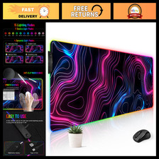 XXL RGB LED Gaming Mouse Pad - Large 30x12'' Desk Mat for Computer & Laptop, Coo picture