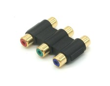 Ultra Gold COMPONENT Video Coupler Adapter Female 3 RGB RCA connector analog picture