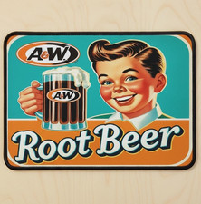 A & W Root Beer 9.5 x 8 Mouse Pad With Anti-Slip Rubber Backing Made In USA picture