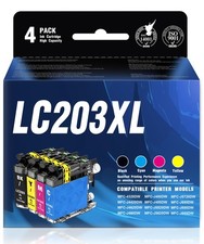 4pk New LC203XL LC-203 XL Ink Set For Brother  J4420DW J5520DW picture