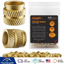 M3 Heat-Set Inserts - 100 Brass Knurled Nuts for Enhanced 3D Print Stability picture