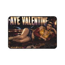 Neoprene Desk Mat Featuring Faye Valentine, Mouse Pad and Workstation Accessory picture
