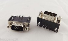 10pcs VGA DB15 15-Pin D-SUB 3 Rows Male Right Angle PCB Solder Connector Adapter picture