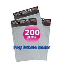 PolycyberUSA  200 pcs #3 Poly Bubble Envelopes Mailers (Inner 8.5x13.5) picture