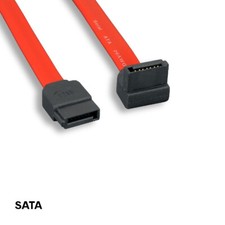 Kentek 3 feet SATA Cord Straight to Right-Angled 90° Connector 7Pin for PC HDD picture