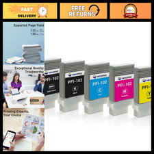 High-Quality Ink Cartridge Set - PFI-102MBK, PFI-102Y, PFI-102BK, PFI-102C, PFI- picture