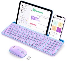 seenda Bluetooth Keyboard and Mouse for iPad, CTU-301 Wireless Blue & Purple picture