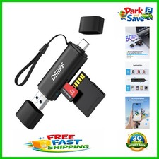 Aluminum Alloy Dual Slot Card Reader - USB C & USB 3.0 for High-Speed Transfers picture