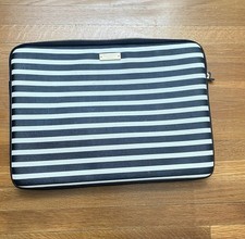 Kate Spade Black & White Striped Tablet Case Fully Padded With Zipper picture