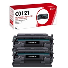 2-Pack Replacement 121 Black Printer Toner Cartridges for Canon imageCLASS D1620 picture