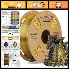 Dual Color Silk PLA 3D Printer Filament 1.75mm 1KG, Shiny Multicolor Texture picture