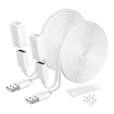 Flat USB A Male to Female Power Extension Cable 20FT/6M 2Pack,White picture
