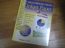 SOUTHWORTH High Resolution Inkjet Paper;28lb,400 sheets,BrightWhite95,8 1/2 x 11 picture