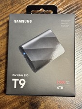 Samsung T9 4TB Portable SSD USB 3.2 Gen 2x2 2000MB/s MU-PG4T0B/AM - NEW SEALED picture