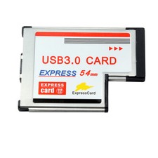 54mm Express Card Expresscard to 2 Port USB 3.0 Adapter for Laptop NEC Chip picture