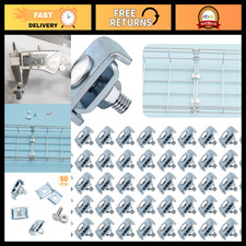 50 Pack Cable Tray Coupler Kit, Steel Bracket Connectors for 4mm-6mm Cables picture