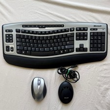 Microsoft Wireless Laser Keyboard 6000 v2.0 Model 1074 Receiver & Mouse - Works picture