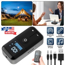 Bluetooth 5.4 Transmitter Receiver Combo with TF Card Slot 20H Playtime Type-C picture
