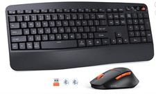 MEETION DirectorA2 Ergonomic Wireless Keyboard & Mouse Combo Black Open Box picture