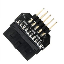 USB2.0 9-Pin To USB3.0 20-pin Adapter For Motherboard Panel Plug Connector ww picture