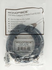 Monoprice 9799 7ft Cat6 Ethernet Network Patch Cable Black RJ45 picture
