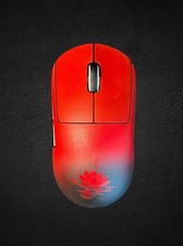 Custom Logitech G Pro X Superlight 2 Wireless Gaming Mouse – Red Floral Design picture