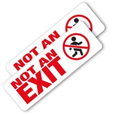 Sticky Expressions | (2 Pcs) Not an Exit Sign Sticker 9
