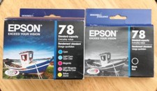 2021 NIB Set 6 Genuine Epson 78 Ink T0781 Black T078920 C (T0782-T0784-T0786) picture
