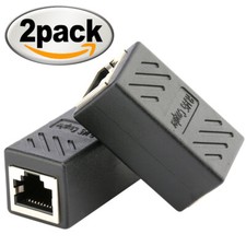 2PCS RJ45 Connector Cat7/6/5e Ethernet Adapter Network Extender Extension Cable  picture