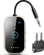 Ultra Bluetooth 5.4 Transmitter Receiver with CNC Metal & Glass – Airplane Bluet picture