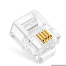 100 pcs RJ11 Modular Plugs 6P4C For Solid Connectors NEW picture